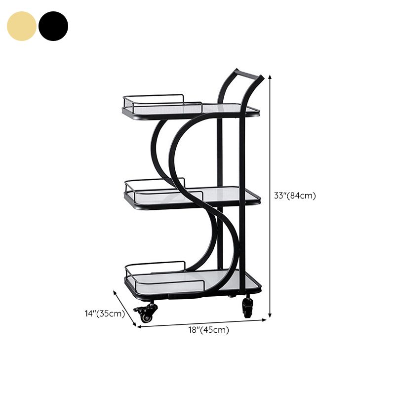 Modern Style Metal Prep Table Rolling Prep Table for Home Use