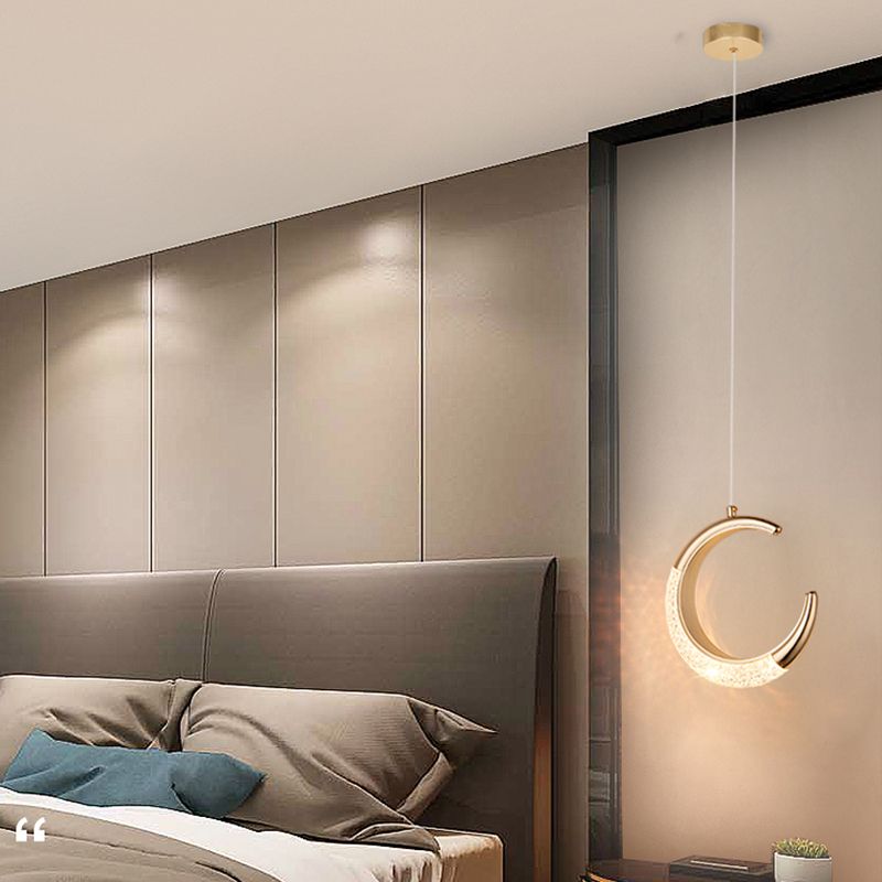 LED Hanging Light Fixture Modern Simple Style Living Room Pendant Light
