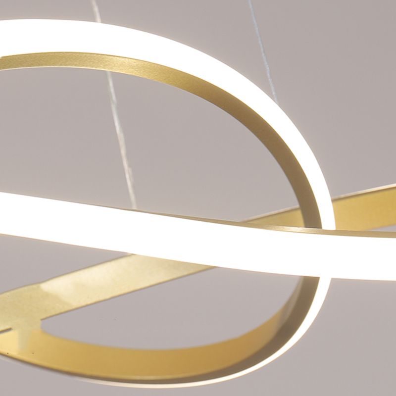 Twist Shade Metall Kronleuchter Licht moderne 1-helle Kronleuchterbeleuchtung in Gold