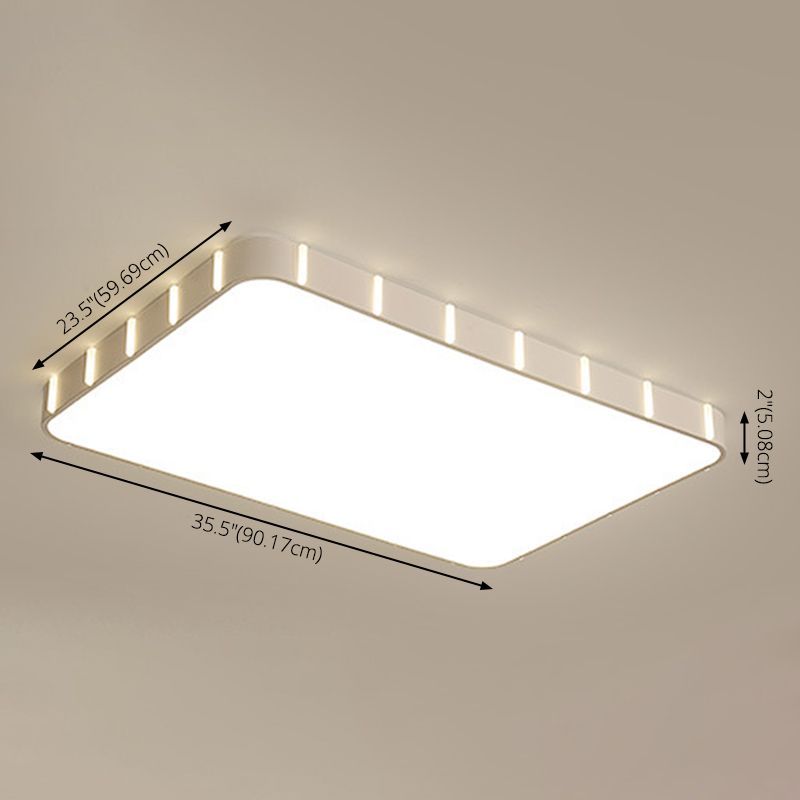 Einfachheit LED Decke Flush Mount Weiß geometrische Flush Licht mit Acryl Schatten für Wohnzimmer