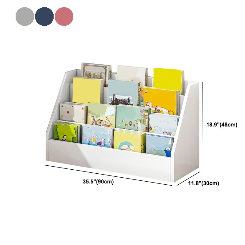 Wood Engineered Wood Bookcase Closed Back 11.8" Wide Modern Bookshelf for Office