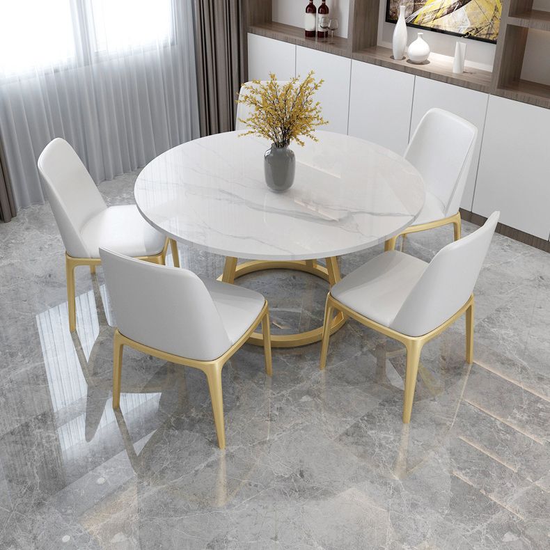 Contemporary Round Table Set 1/2/5/7 Pieces Dining Set for Kitchen