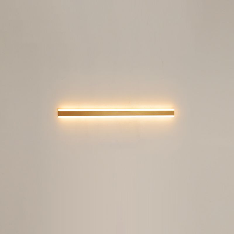 Linearer Schatten Metall Wandleuchte moderne Stil 1 Lichtwandhalterung Beleuchtung in Gold