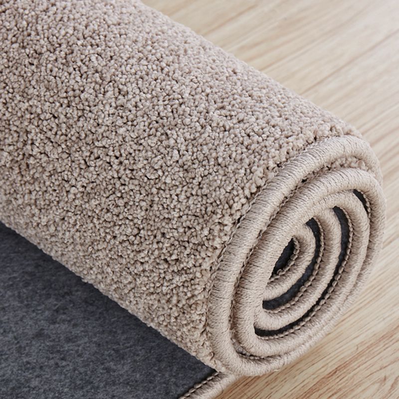 Round Plain Shag Rug Classical Indoor Carpet Non-Slip Backing Carpet for Home Decoration