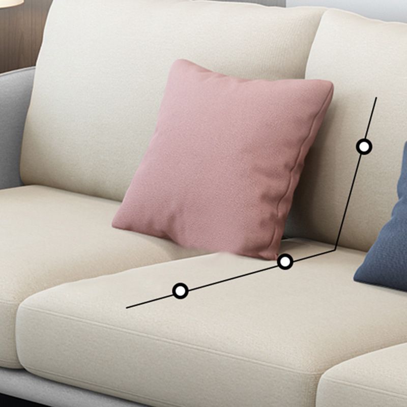 126"L √ó 67"W Faux Leather Sofa and Chaise Cushion Back Sectional with Sloped Arms