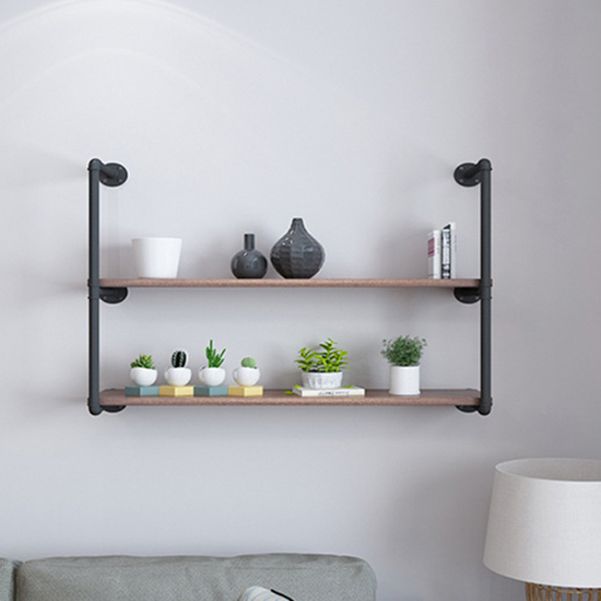 11.81"W Bookshelf Wall Mounted Industrial Style Bookcase for Home Office