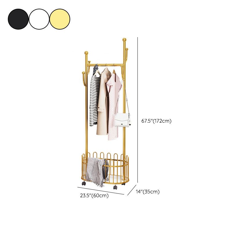 Metal Entry Hall Tree Light Luxury Coat Hanger for Hallway , 67.71" H