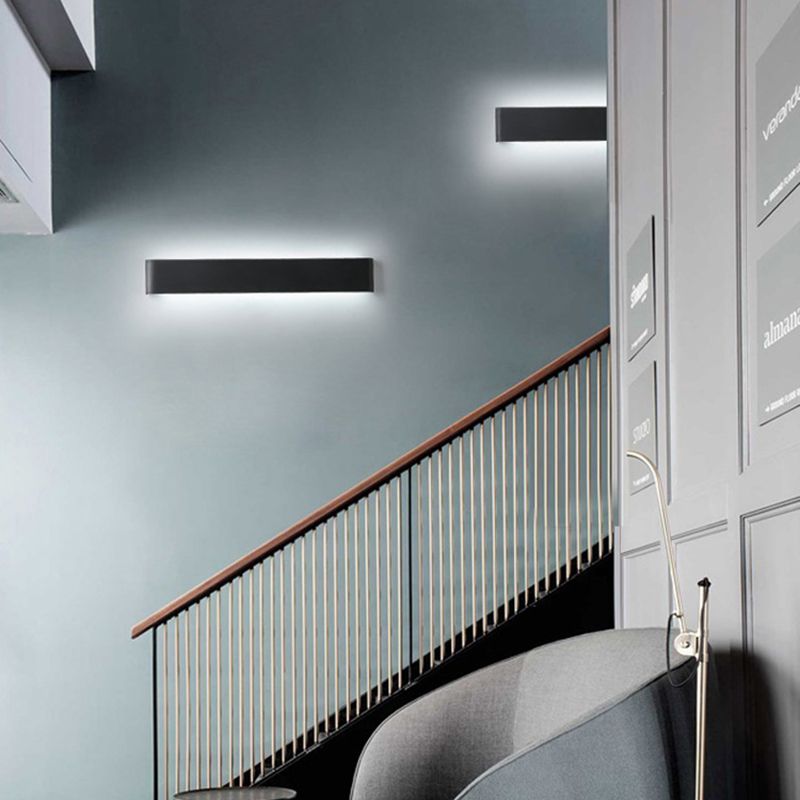 1 Light Metal Wall Sconce Modern Style Linear Shade Wall Mounted Lighting