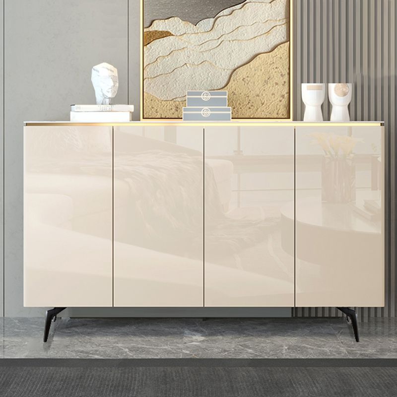 Glam Style Sideboard Cabinet Wood Buffet Sideboard with Cabinets