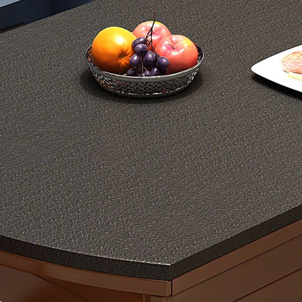 Simplicity Style Dining Site Table Round Stone Furniture with Drop-Leaf