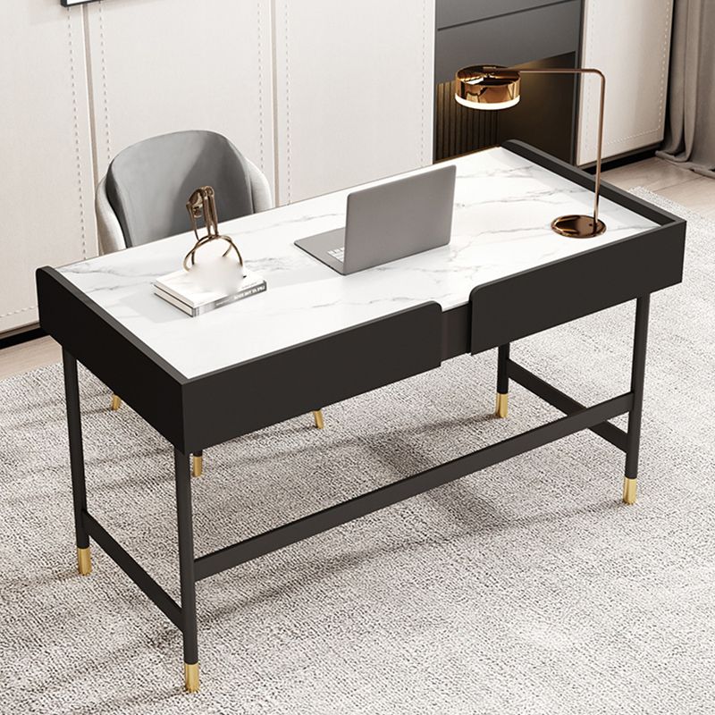 Rectangle Sintered Stone Writing Table Modern Storage Office Desk