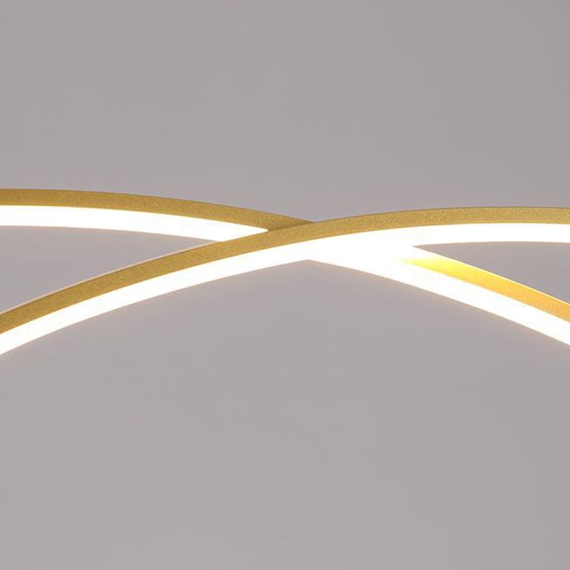 LED Kitchen Island Lighting Contemporary Golden/Black Ceiling Light for Room