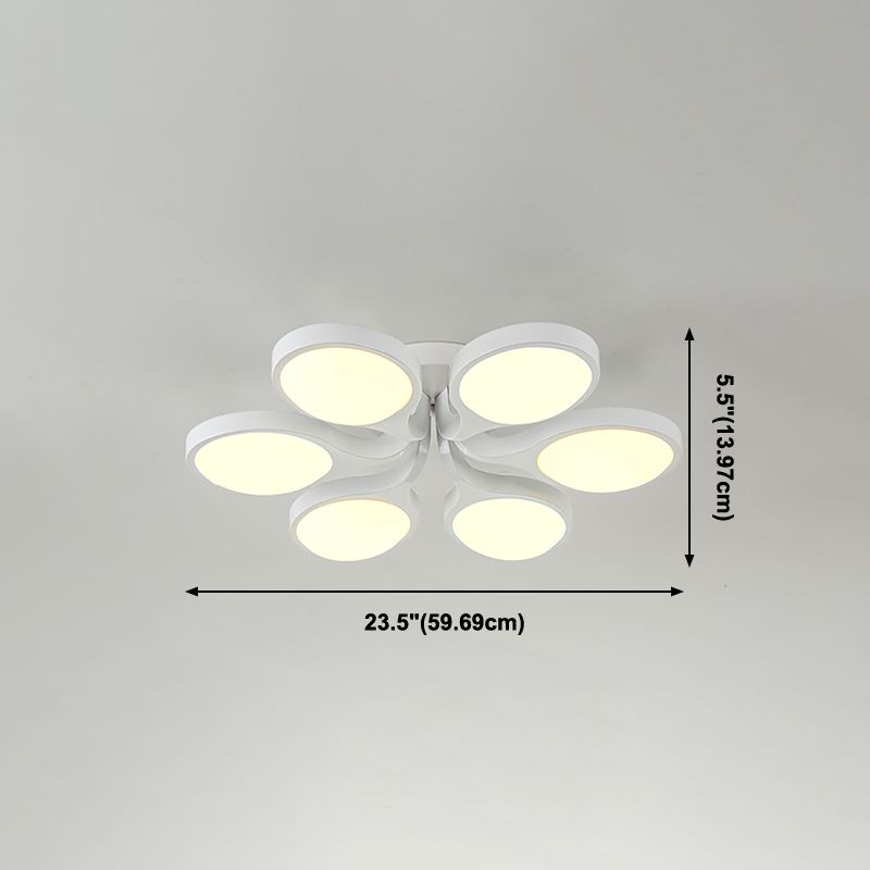 Minimalismo moderno Sputnik lámpara de techo acrílico sombra montaje empotrado luz para sala de estar