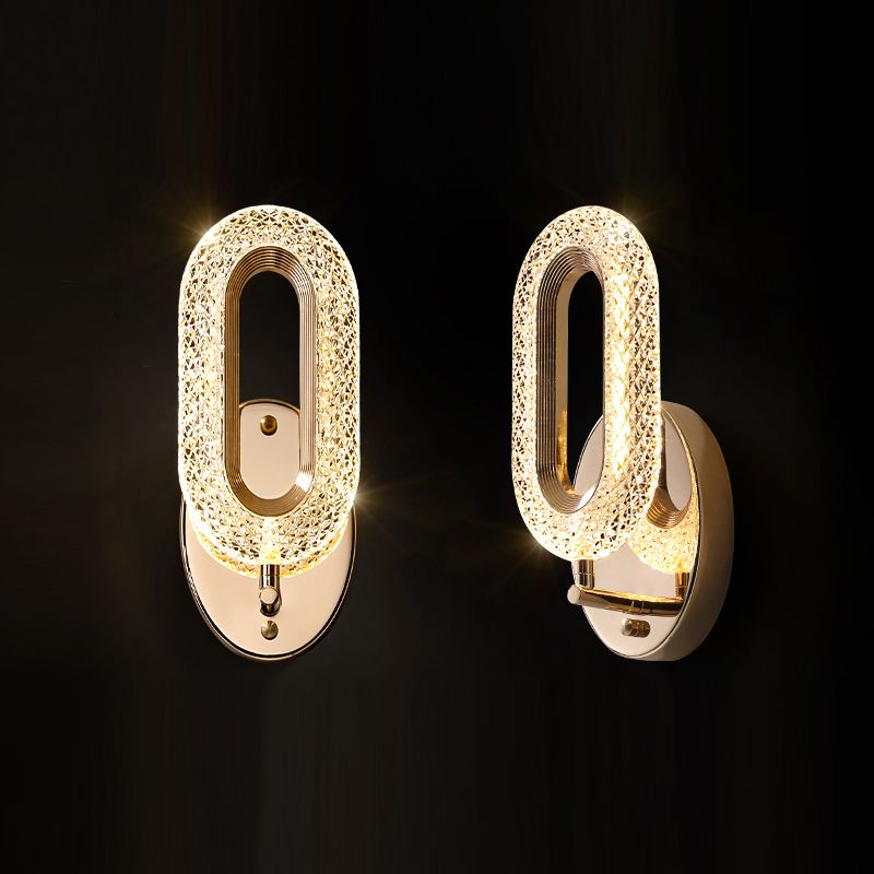 Gold Oval Leuchten Wandleuchte modern