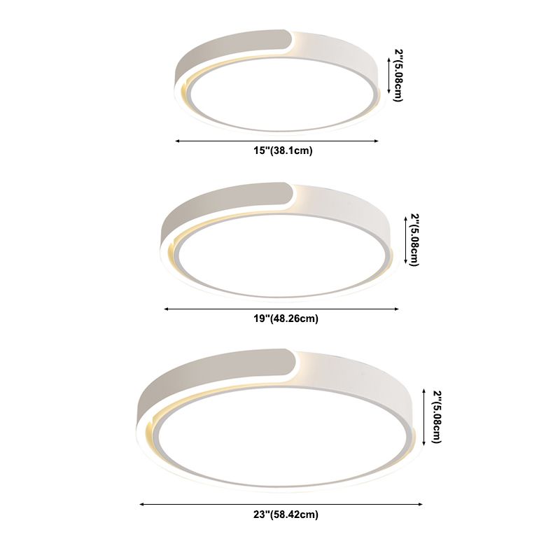 Moderne plafondmontagelamp met ronde acrylkap voor woonkamer