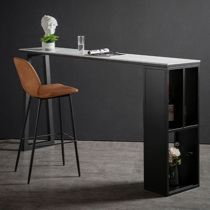 Tavolo da bar da cocktail di altezza da 42 pollici in stile industriale tavolo di conservazione della barra in metallo