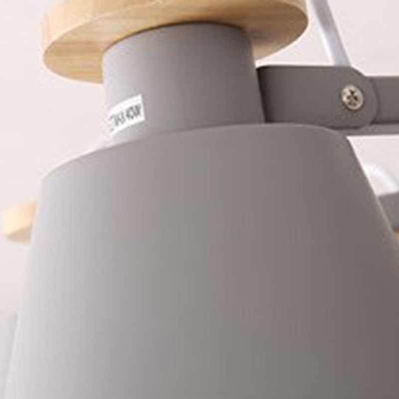 Lámpara de techo de metal de estilo colgante geométrico de múltiples luces