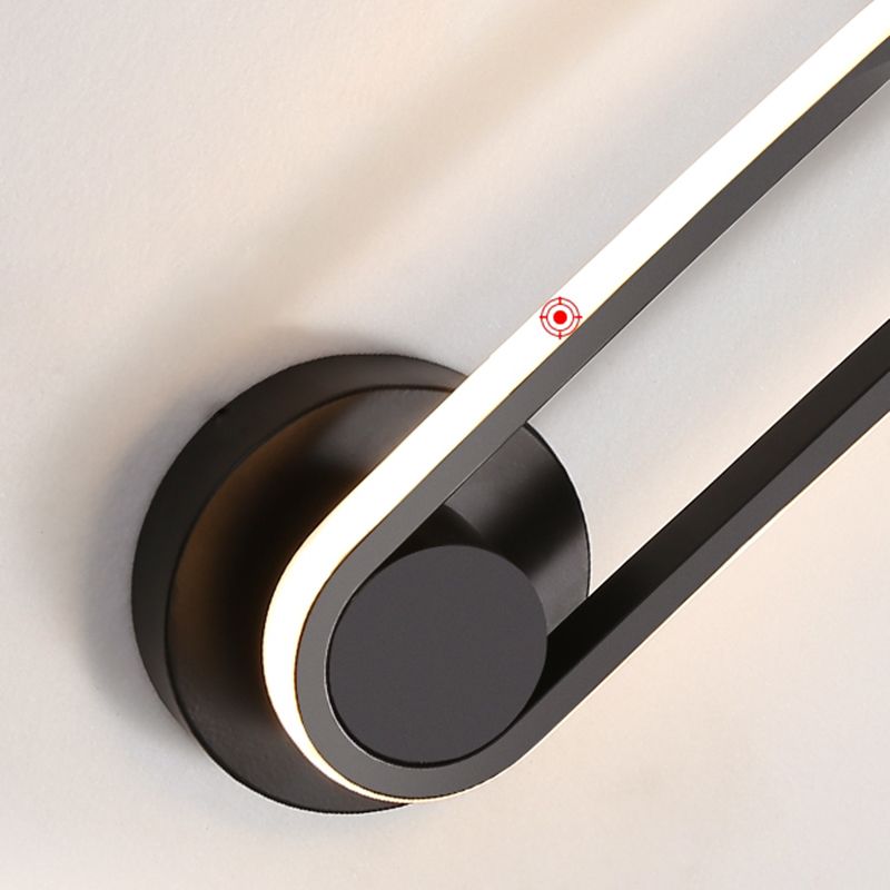 Acrylic Oval LED Wall Sconce in Modern Concise Style Aluminium Rotatable Wall Lamp for Bedroom