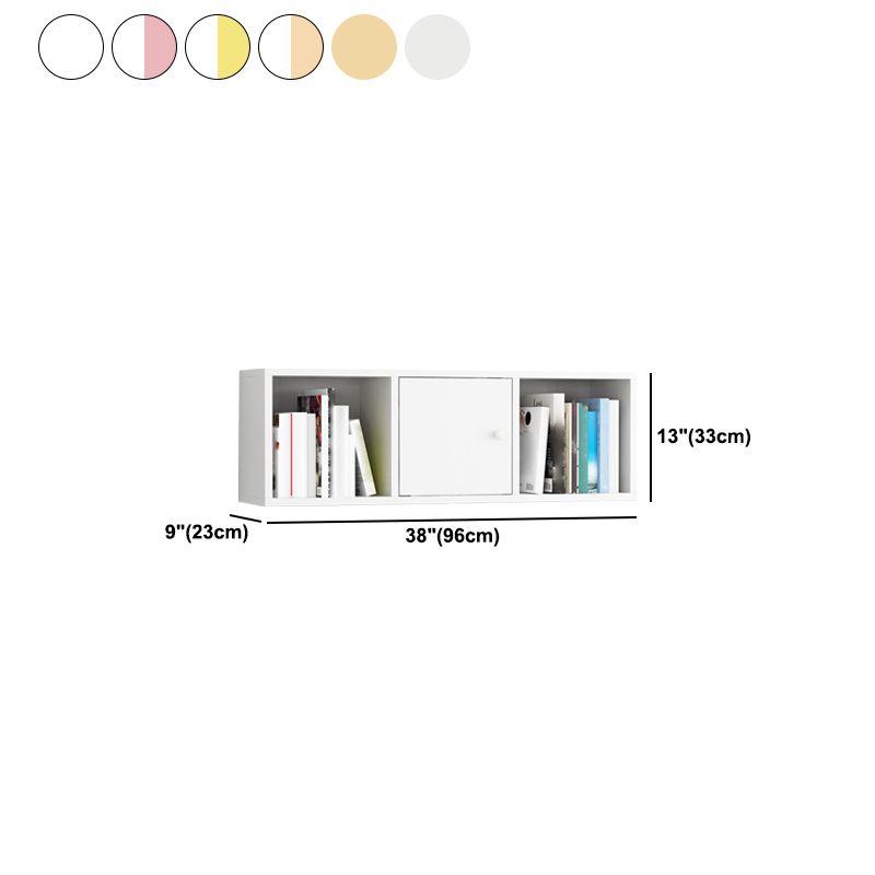 Scandinavian Manufactured Wood Floating Bookcase 9-inch Wide Bookshelf
