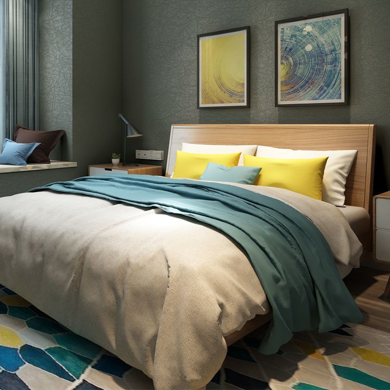 Minimalistic Wallpaper Roll Pastel Color Unpatterned Wall Covering, 31' L x 20.5" W