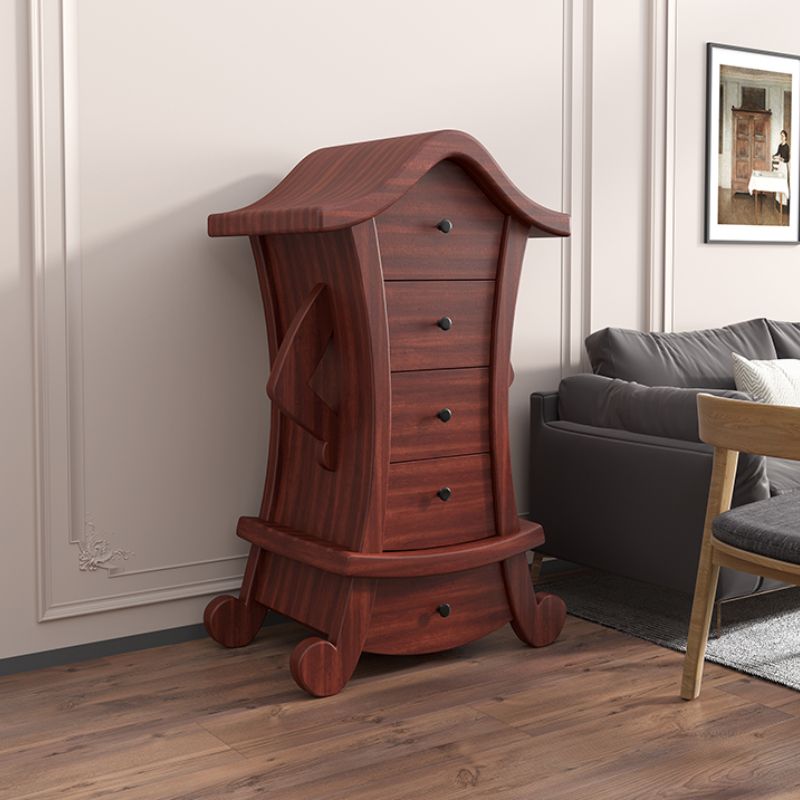 Contemporary Vertical Lingerie Chest Wood Storage Bachelor Chest for Home