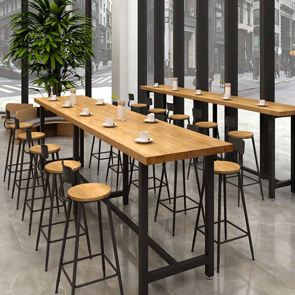 Contemporary Bar Stool Backrest Barstool with Black Metal Legs