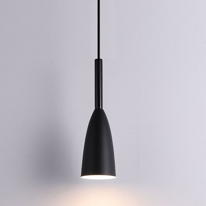 Lampade appese a 1 luce lampada a sospensione moderna con tonalità metallica
