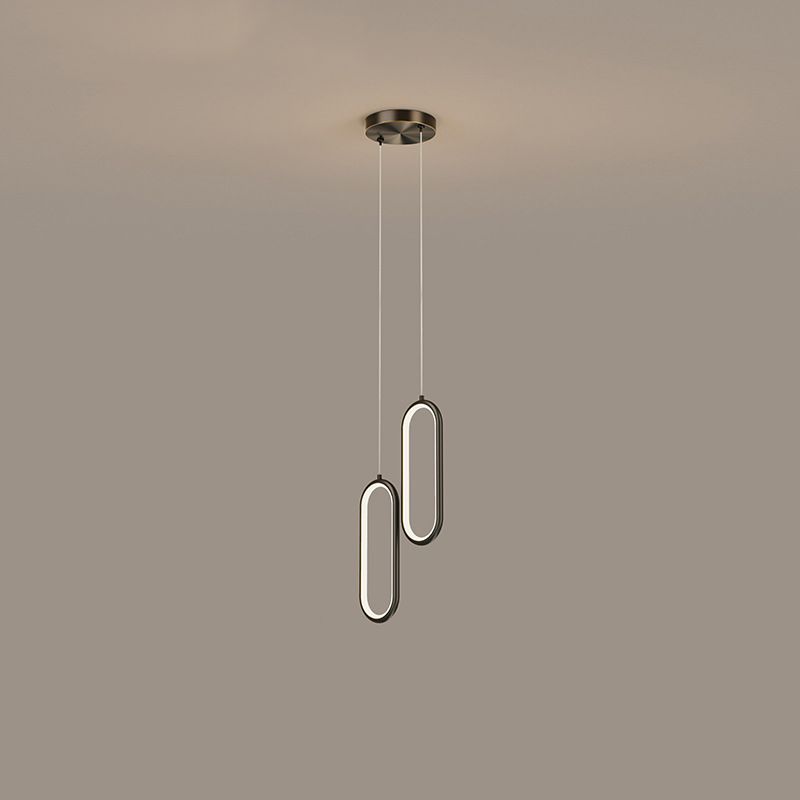 Geometric Metal Suspended Lighting Fixture Modern Style Pendant Lighting Fixtures