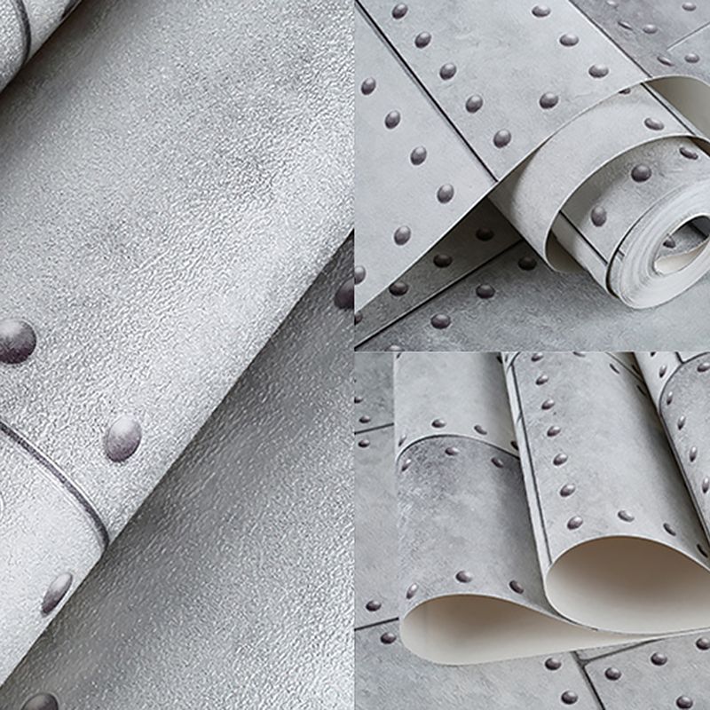 Vinyl Wallpaper 3D Effect Rectangle with Rivets around the Edge, 33-foot x 20.5-inch