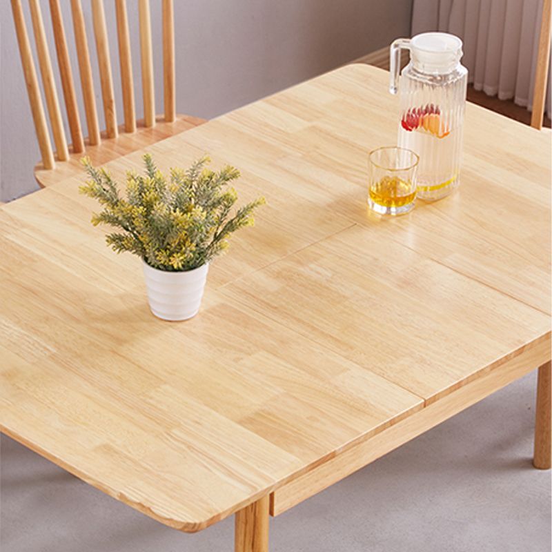 Modern Dining Table Extendable Solid Wood Dining Table for Dining Room