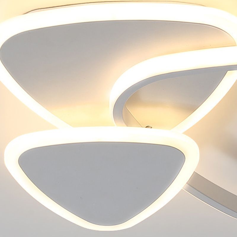 Nordic Triangle Ceiling Mount Light Fixture Metal LED Ceiling Lamp for Bedroom