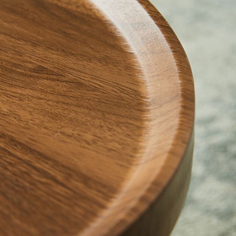 Stain-Resitant Oval/Round Wood Top End Table Iron 4 Legs Sofa Side Table