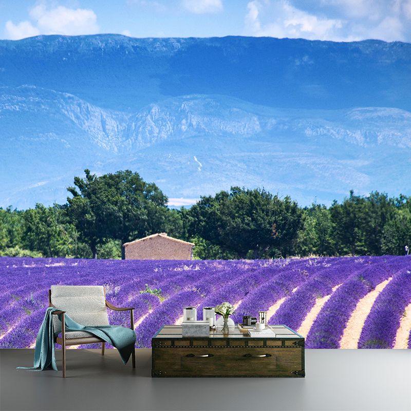 Lavenders Wallpaper Mural Decal Customized Modern Wall Covering for Bedroom