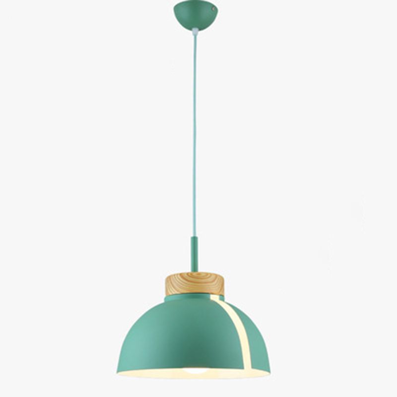 Minimalist Style Pendant Light Fixture Dome Hanging Pendant Lamp with Metal Shade