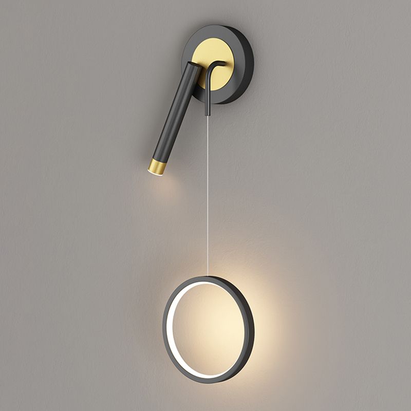 Modern Style Unique Shape Wall Sconce Metal 2 Light Wall Lighting for Bedroom
