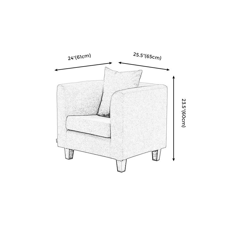 Linen Chair 25.5" L x 24"W x 23.6 "H Arms Included Chair for Living Room