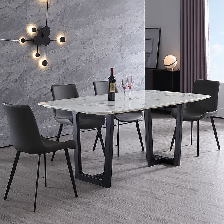 Silla auxiliar de cuero para el hogar contemporánea, acabado mate, sillas de comedor Parsons
