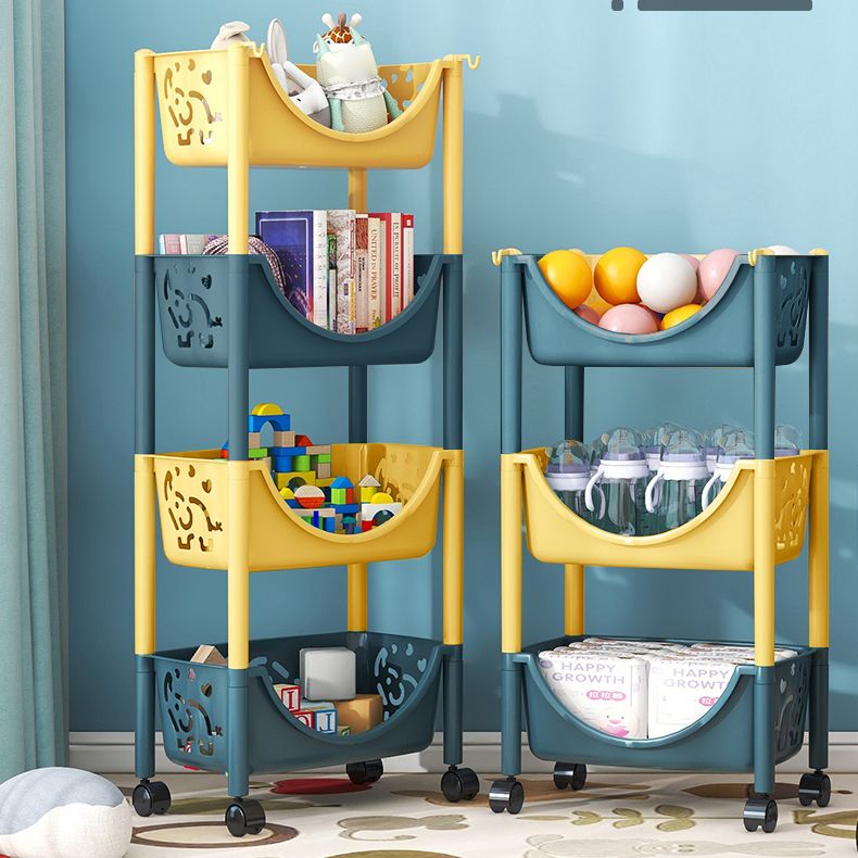 Modern Style Bookcase Etagere Open Back Plastic Bookshelf for Home