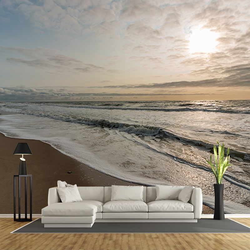 Sea Mural Wallpaper Moisture Resistant Tropics Living Room Bathroom Home Decor