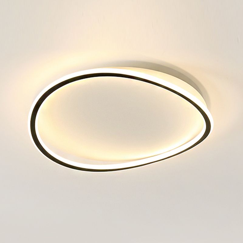 Black Flush Mount Ceiling Lighting Fixture Minimalist LED Metal Flush Mount Lighting
