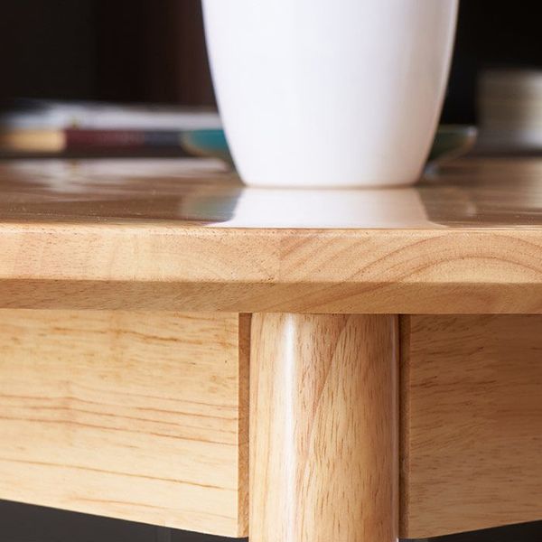 Rubberwood Solid Wood Tripod Table Simplicity Dining Table Round for Kitchen Home