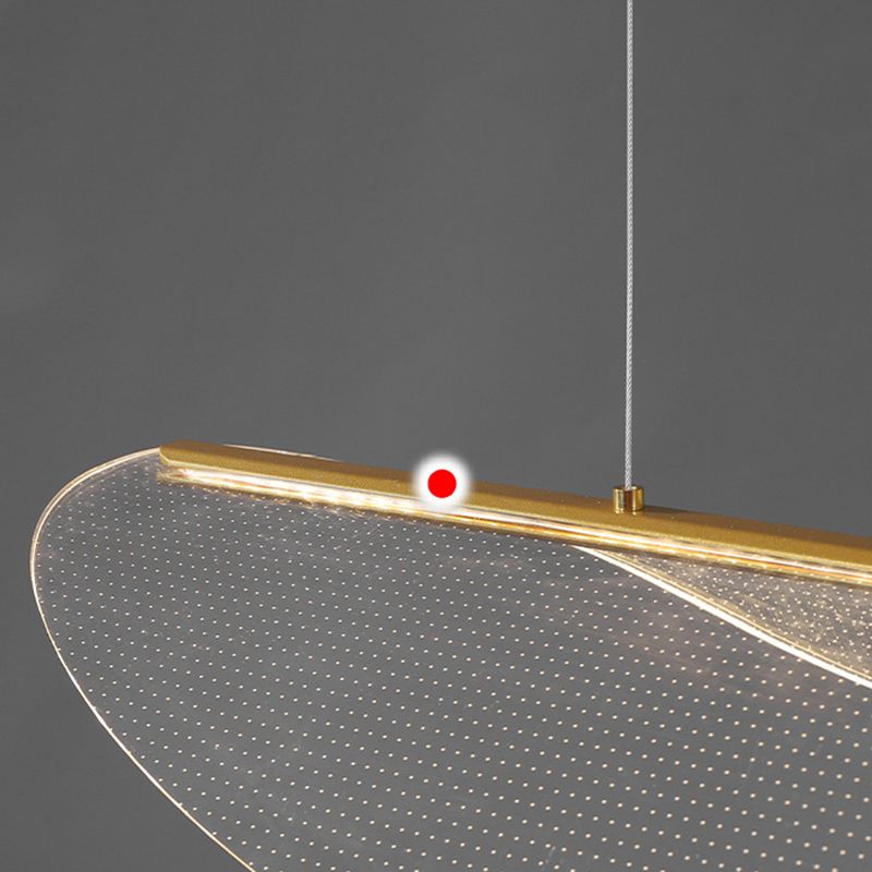 Modern Geometric Hanging Island Light Metal LED Dining Room Island Ceiling Light