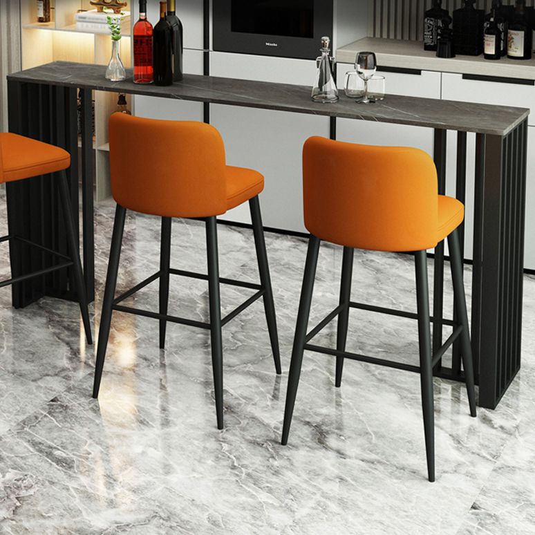 Modern Marble Table with Rectangle Table Top Black Double Pedestal Table - 42" H