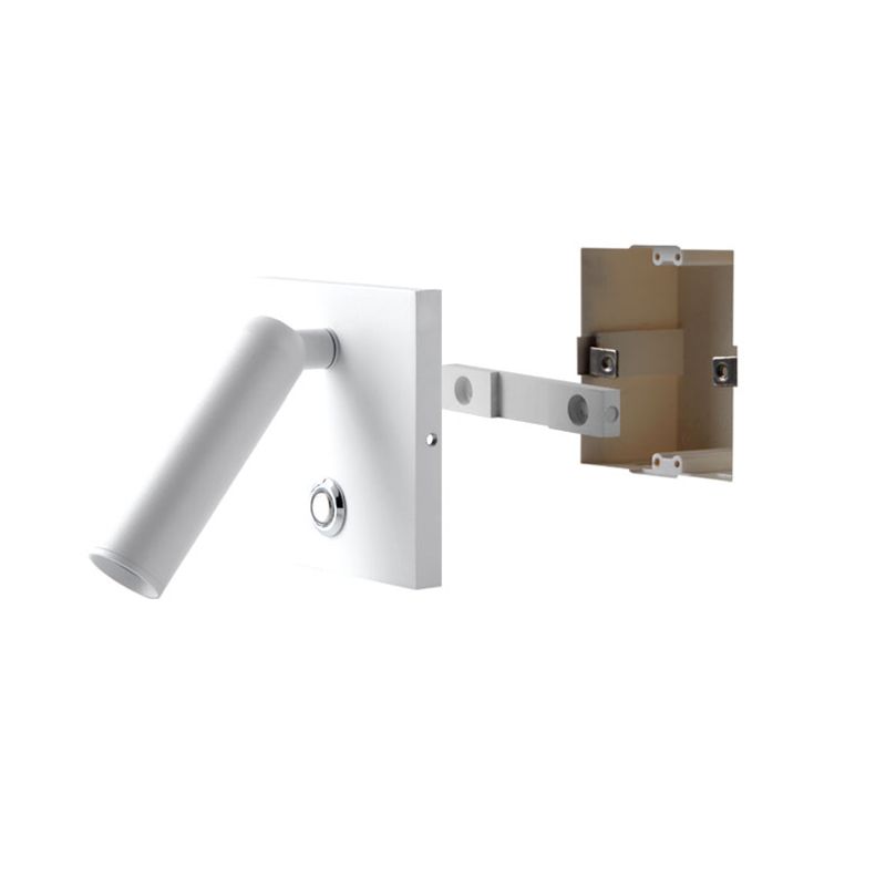 Modern Simple Wall Light Square Shape Wall Lamp with Aluminum Shade for Bedroom