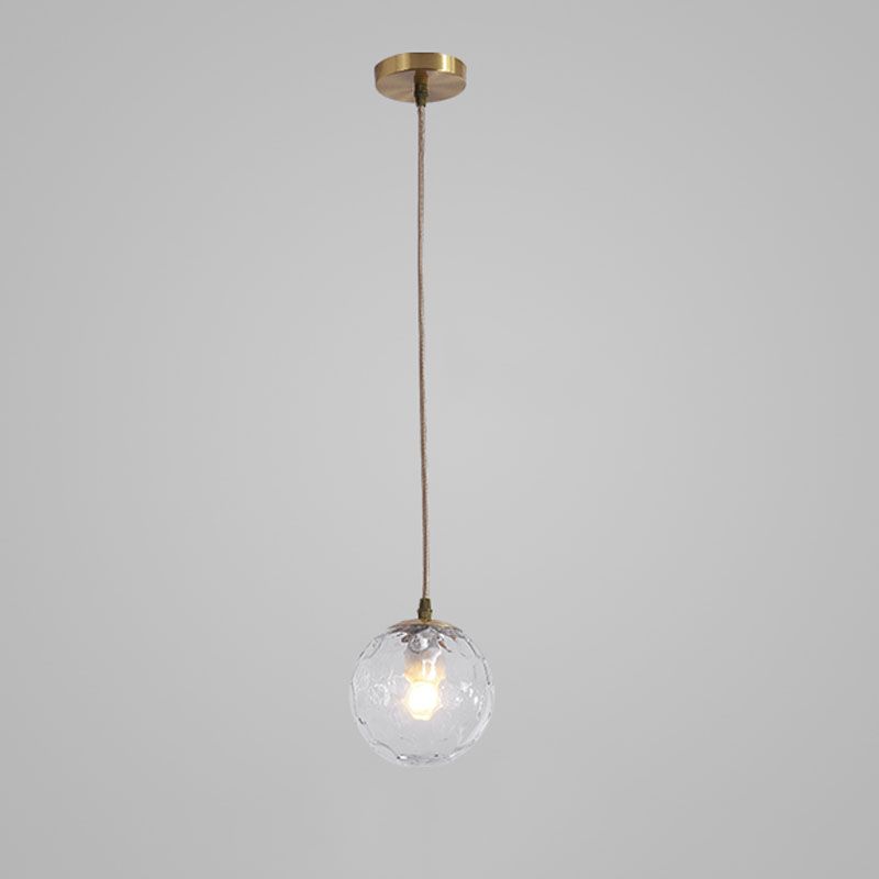 Kreative zeitgenössische Anhängerbeleuchtung mit Glasschatten für Salon -Café -Shop