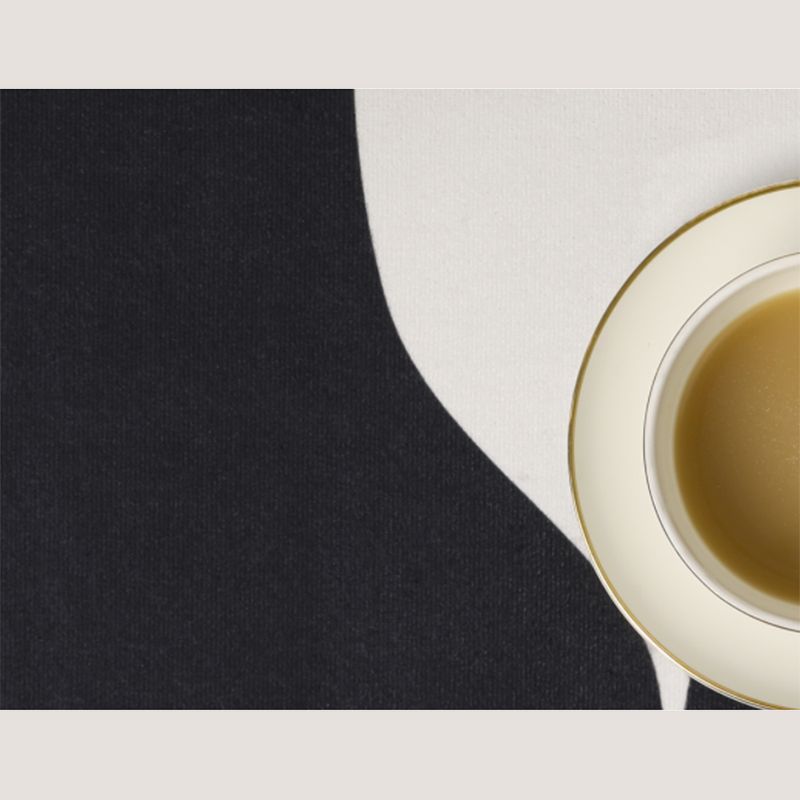 Fashionable Black Modern Rug Color Block Polyester Area Carpet Non-Slip Backing Rug for Bedroom
