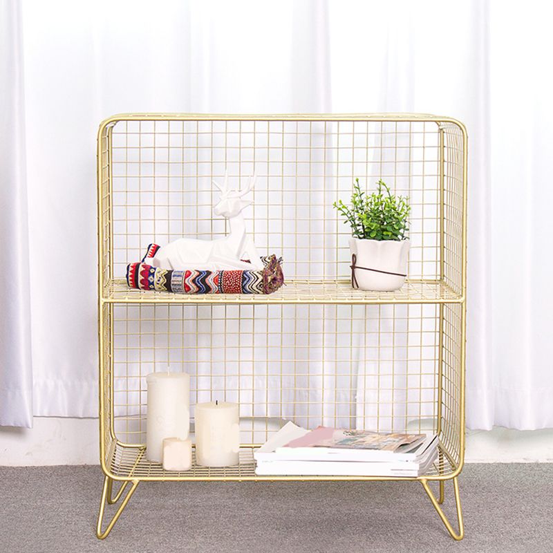 Modem Metal Bookshelf Standard Shelf Bookshelf for Home Office 11.8" W