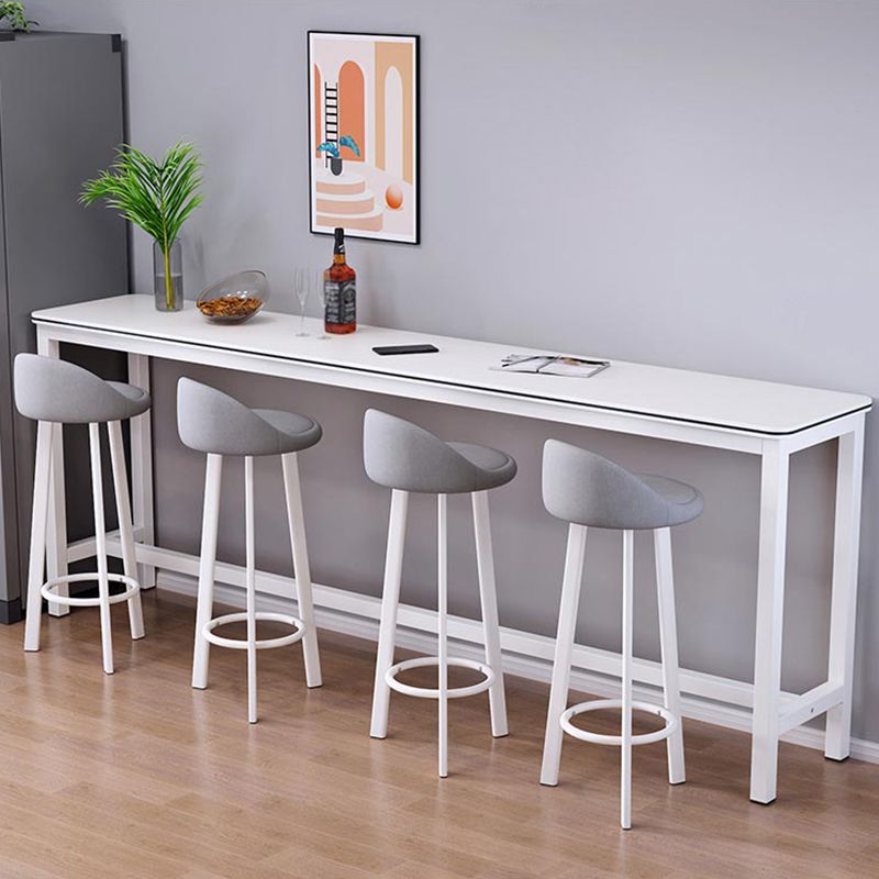 Contemporary Wood Bar Dining Table Rectangle Bar Table for Kitchen