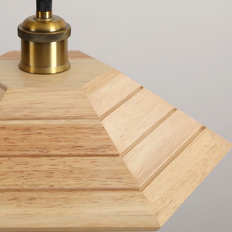 Forme de couverture de pot de bois Lumières suspendues modernes 1-Light Hanging Mount Fixture