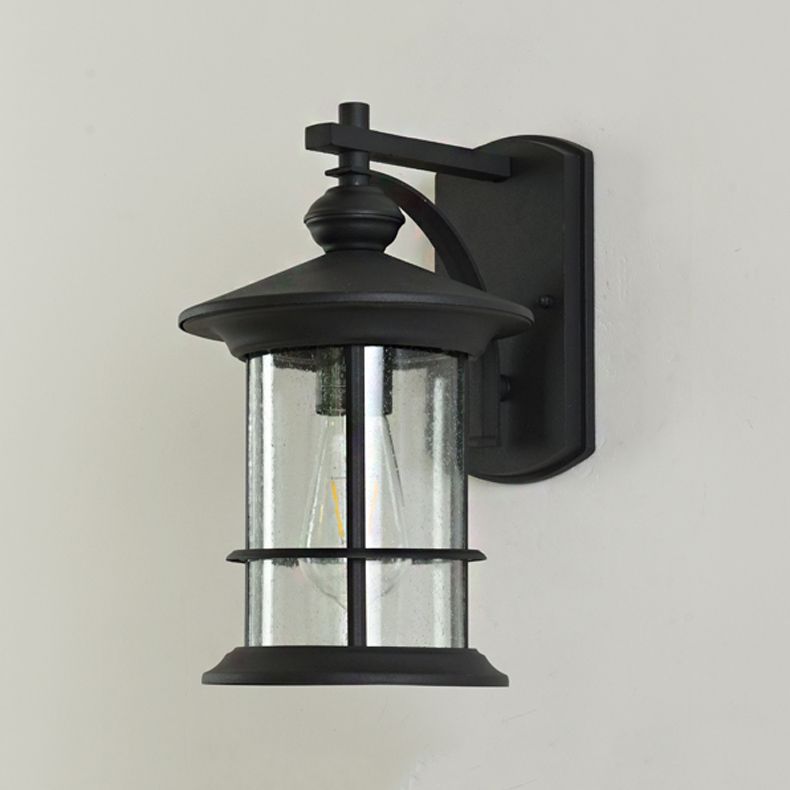 American Style Glass Wall Light Post-box Shape Wall Sconce for Outdoors